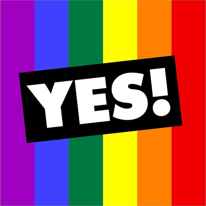 Yes rainbow equality marriage australian posters saturday magazine reaction postal macca survey abs hear announcement followed results own live redbubble